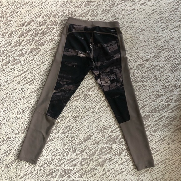 Adidas Climalite Techfit Colorblock Leggings - Tan/Black - Picture 8 of 12